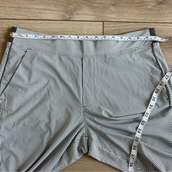 Athleta Brooklyn Textured Ankle Pant City Stripe Black/Sea Grey Size 14P - Picture 11 of 16